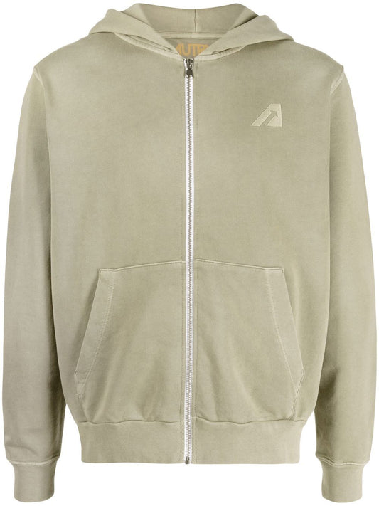 Autry Grey Cotton Hoodie — Men's Luxury Sweater