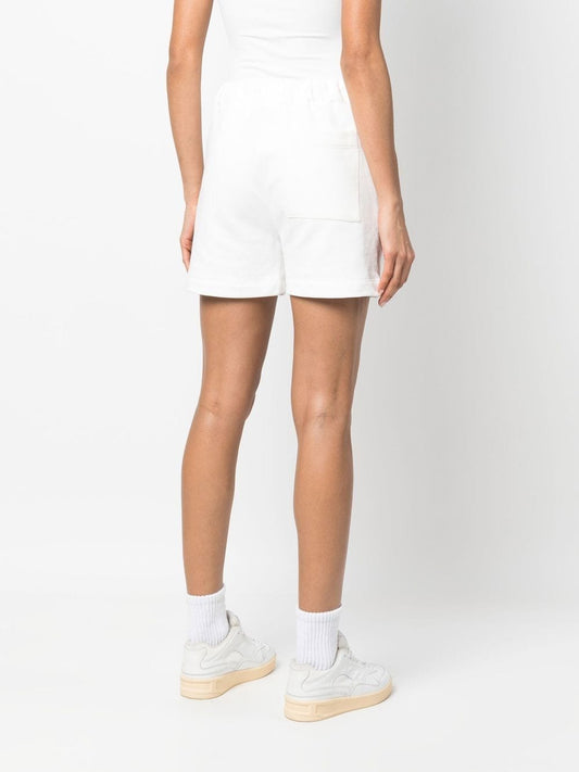 White Cotton Camouflage Shorts — Joshua Sanders