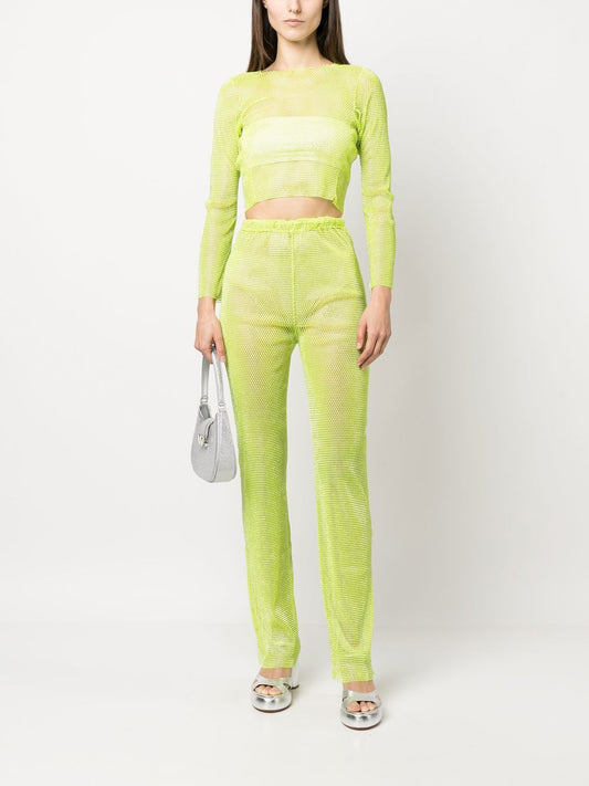 Green Rhinestone Trousers — Santa Brand