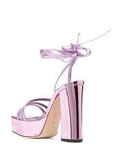 Giuseppe Zanotti Sandals Pink metallic calf leather