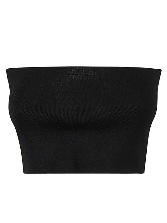 Liviana Conti Top Black — Viscose Bandeau Top
