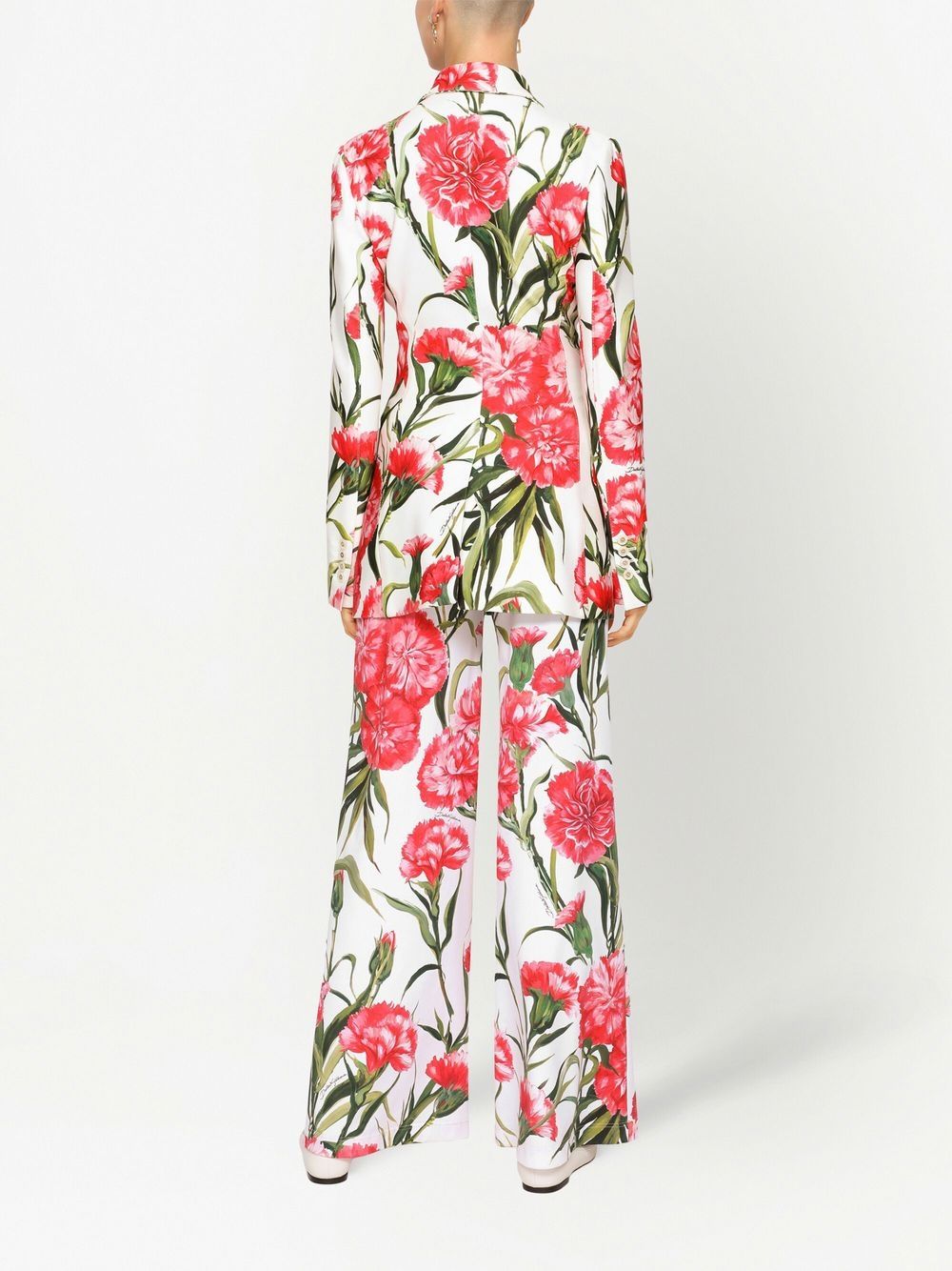 Dolce & Gabbana Jackets White floral-print silk blazer