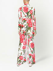 Dolce & Gabbana Jackets White floral-print silk blazer