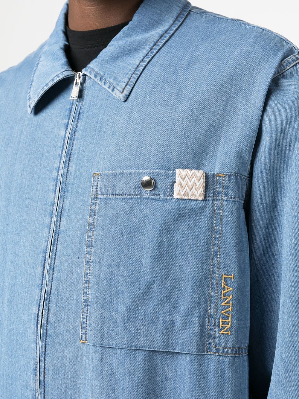 Chemises Lanvin en coton denim bleu clair