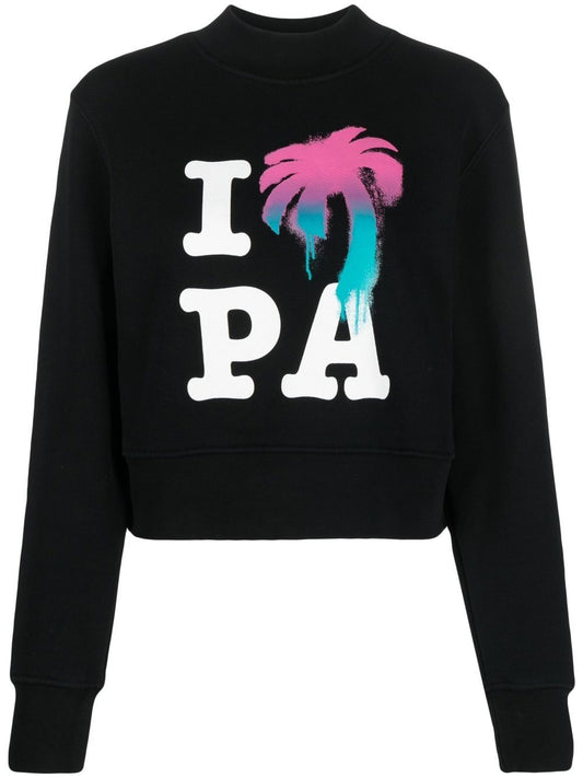 Palm Angels Sweaters Black — Organic Cotton Sweatshirt
