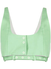 Ganni Top in light green organic cotton