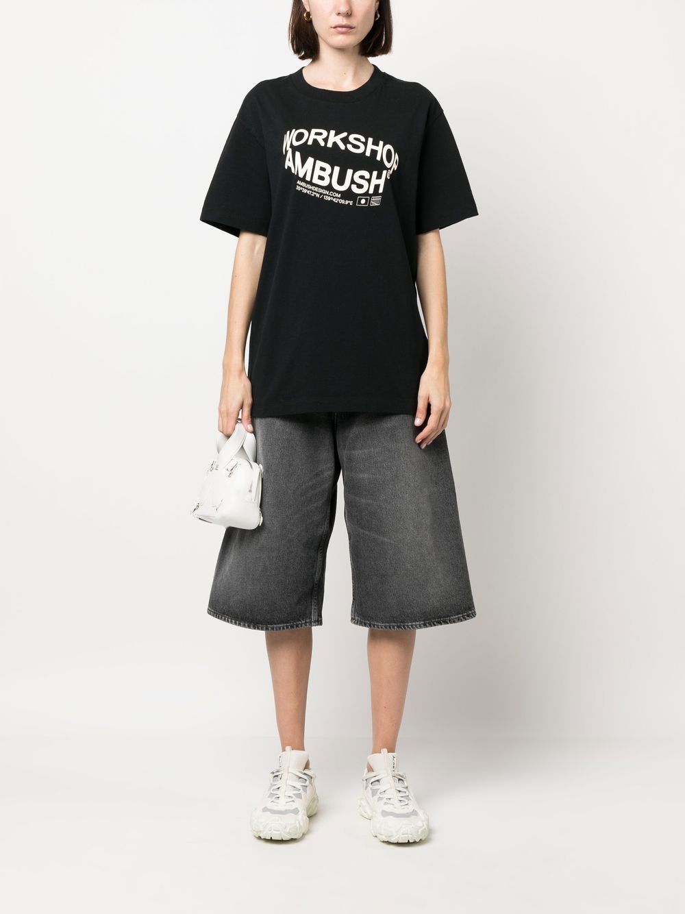 Ambush T-shirts and Polos Black cotton logo-print