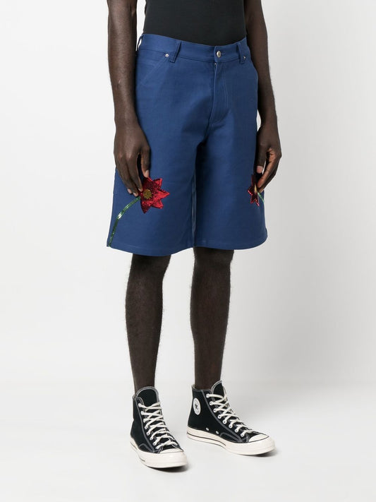 Short de travail Sky High Farm en coton bleu