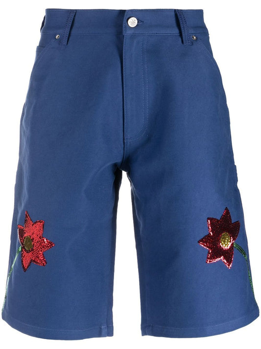Short de travail Sky High Farm en coton bleu