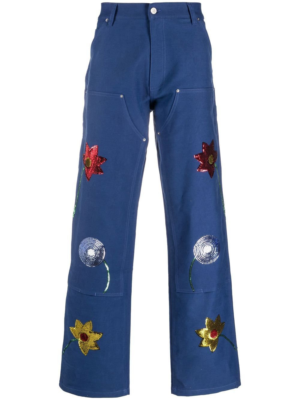 Sky High Farm Workwear Jeans Bleu avec détails à paillettes