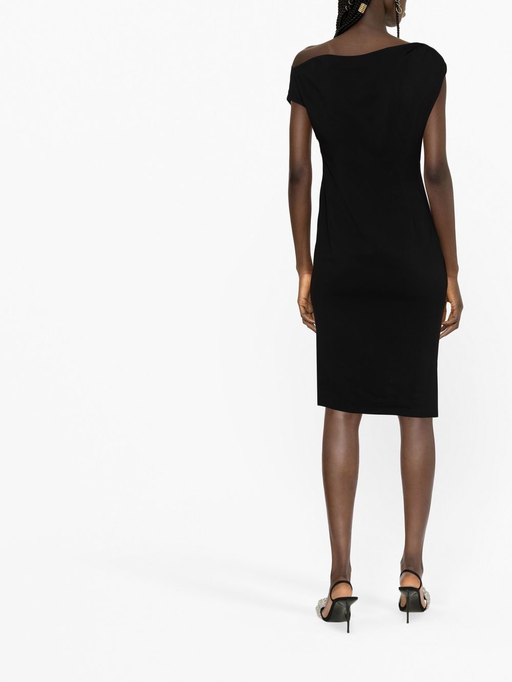 Alexandre Vauthier Dresses Black one-shoulder draped midi