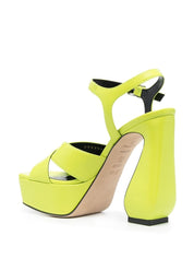 Sandales Si Rossi en cuir de veau jaune