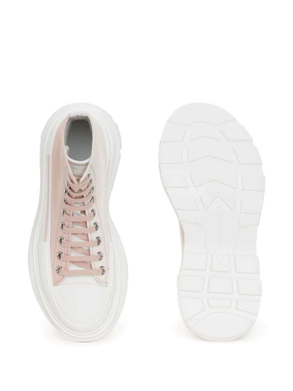 Alexander McQueen Pink Tread Slick Platform Boots