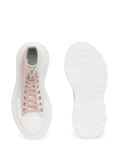 Alexander McQueen Pink Tread Slick Platform Boots