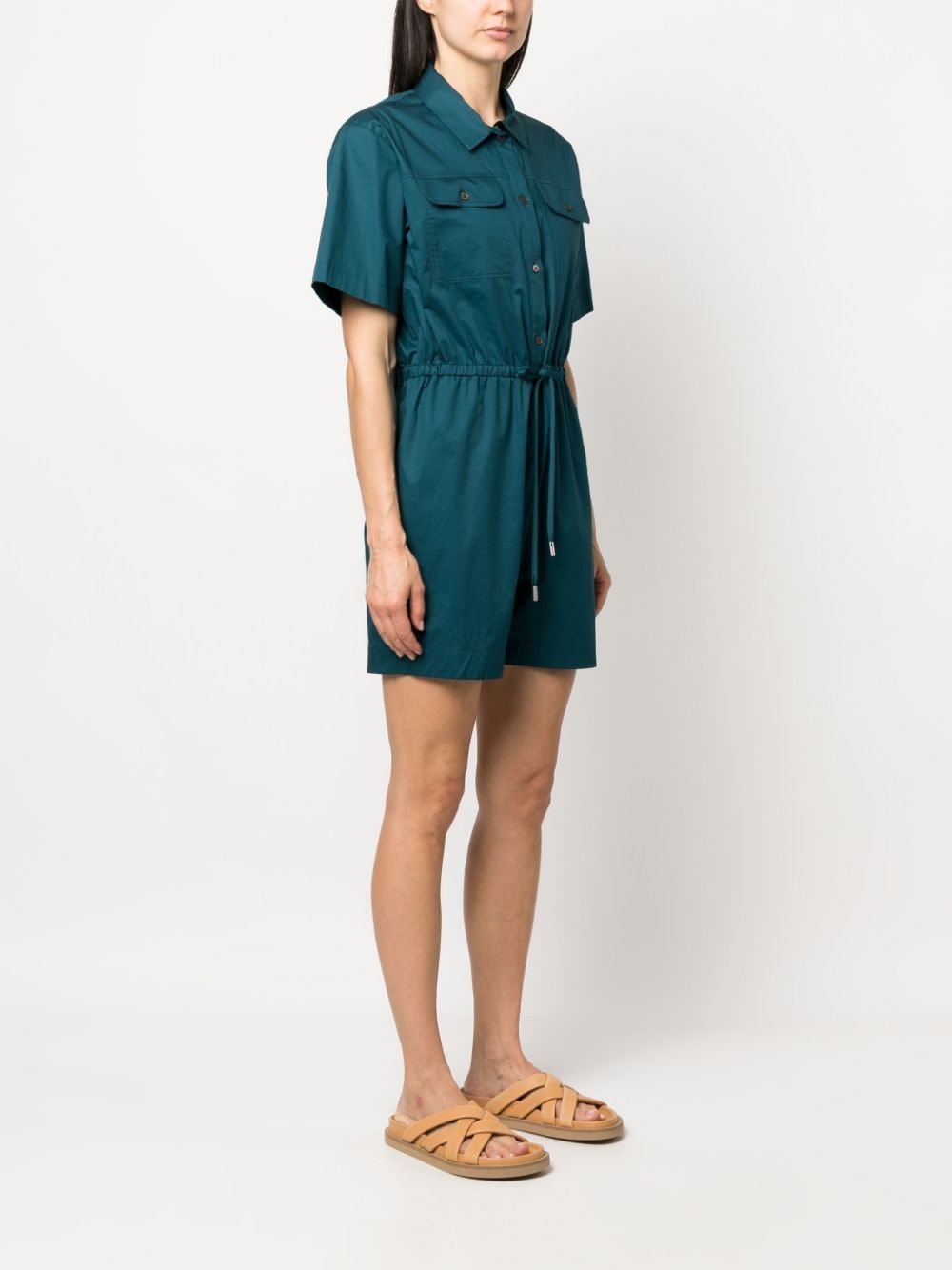 Paul Smith Dresses Blue short-sleeve playsuit in stretch-cotton