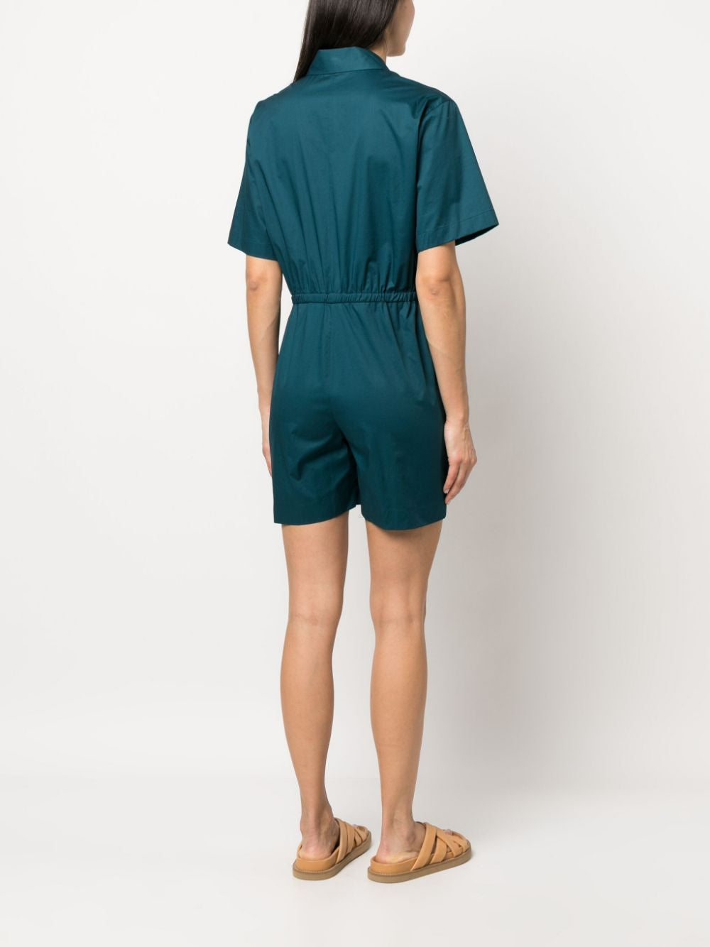 Paul Smith Dresses Blue short-sleeve playsuit in stretch-cotton