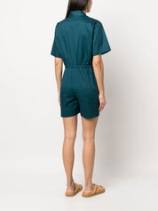Paul Smith Dresses Blue short-sleeve playsuit in stretch-cotton