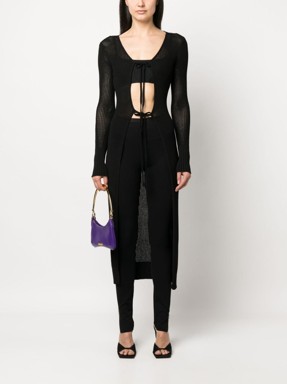 ANDREĀDAMO Suéteres Andrea Adamo Cárdigan negro