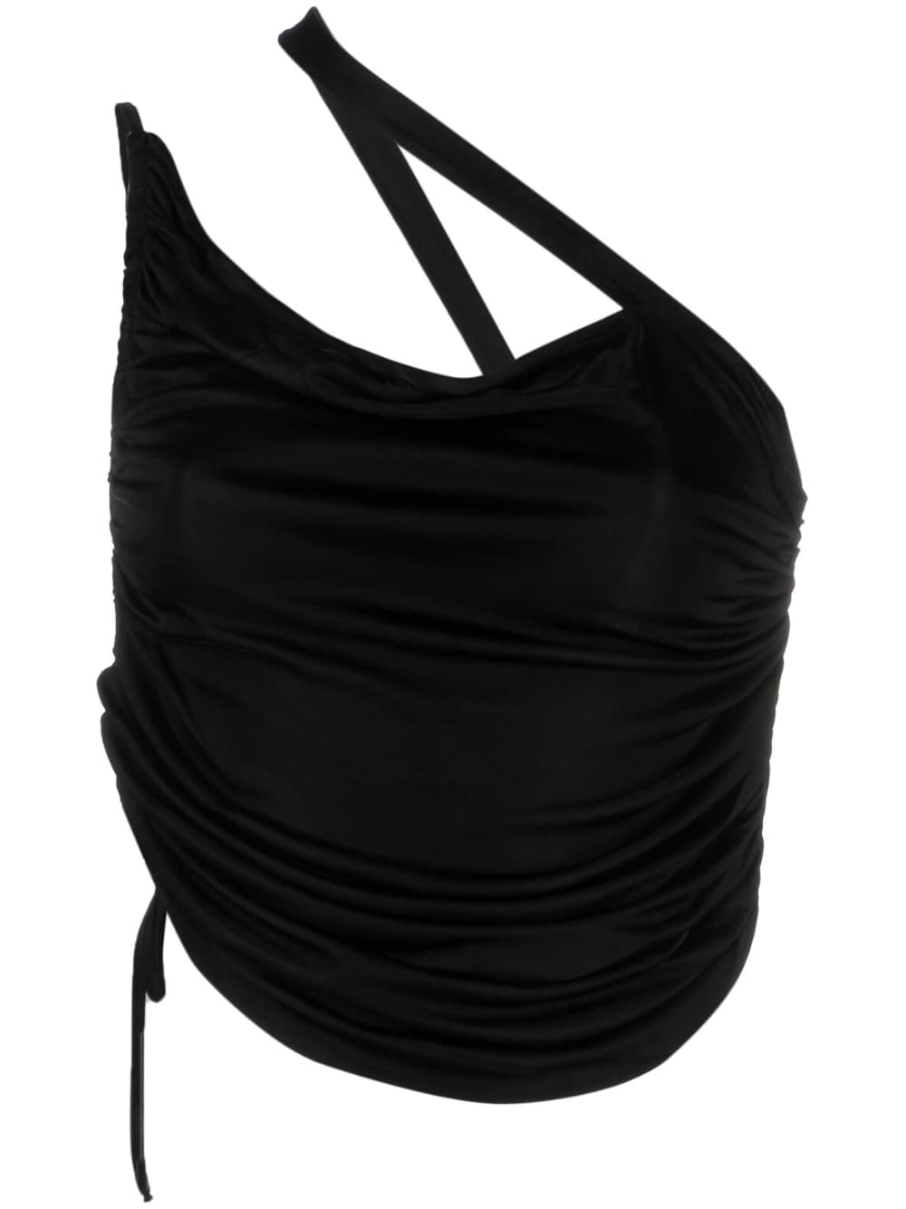ANDREĀDAMO Andrea Adamo Top negro de corte corto
