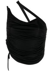 ANDREĀDAMO Andrea Adamo Top negro de corte corto