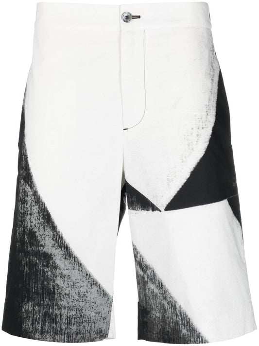 Alexander McQueen Black Cotton Bermuda Shorts