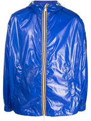 K-Way R&D Coats Blue lightweight hooded jacket