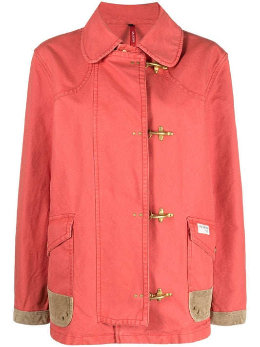 Fay coral pink jacket — 4‑Ganci tailored coat