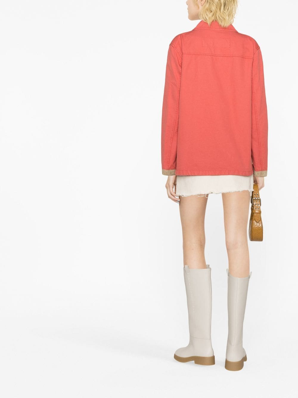 Fay coral pink jacket — 4‑Ganci tailored coat