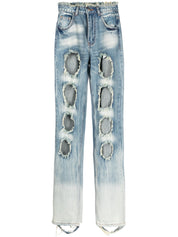 Rui RUI Jeans Blue distressed straight-leg