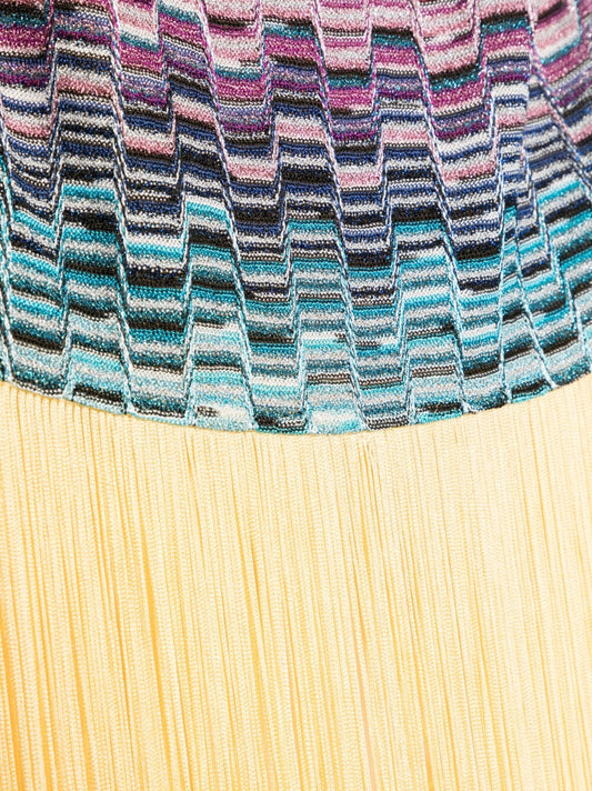 Missoni Striped Scarf — Multicolour Zigzag Knit