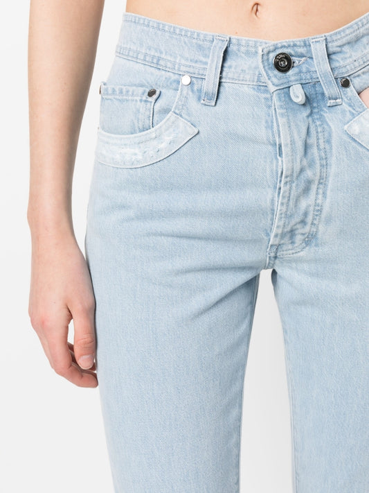 032C Clear Blue Straight‑Leg Jeans in Organic Cotton
