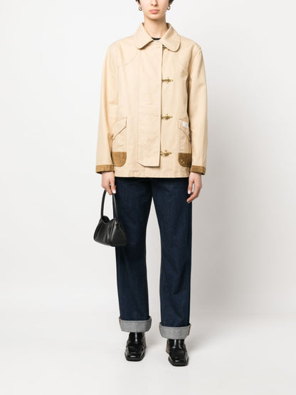 Fay Beige Cotton Shirt Jacket — Sand-Tone Utility Coat