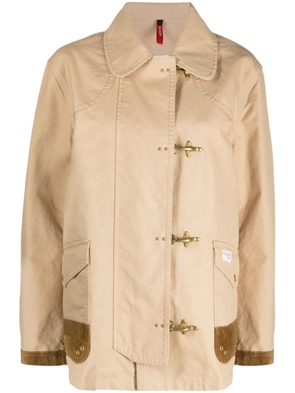 Fay Beige Cotton Shirt Jacket — Sand-Tone Utility Coat