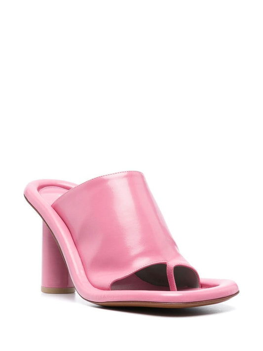 Ambush Pink Leather Mules — 105mm Cushion Sandals