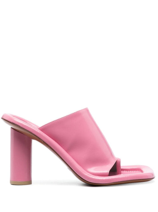 Ambush Pink Leather Mules — 105mm Cushion Sandals