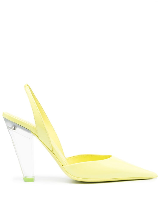 Escarpins en cuir jaune 3Juin With Heel