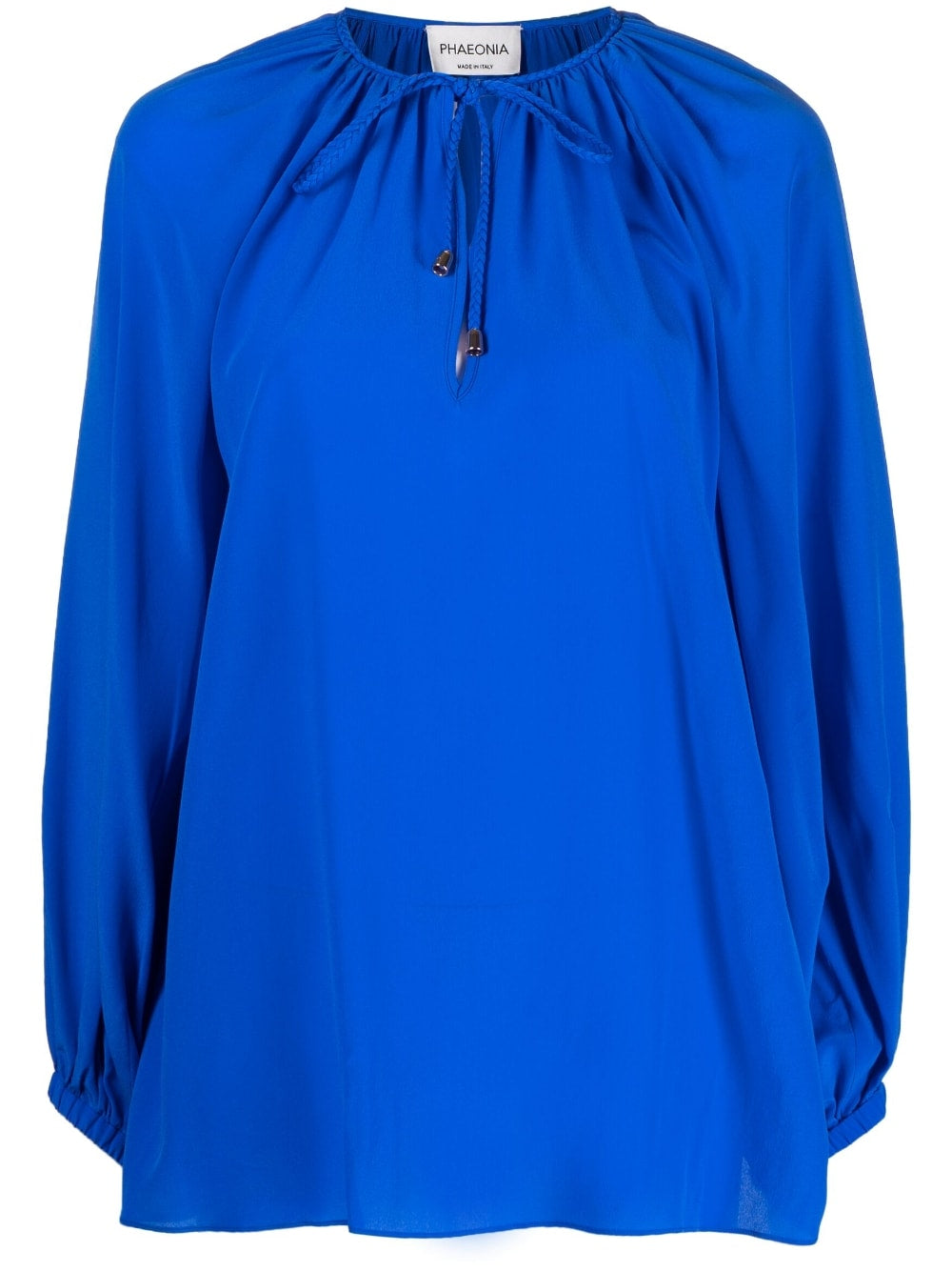 Phaeonia Top Blue silk blouse