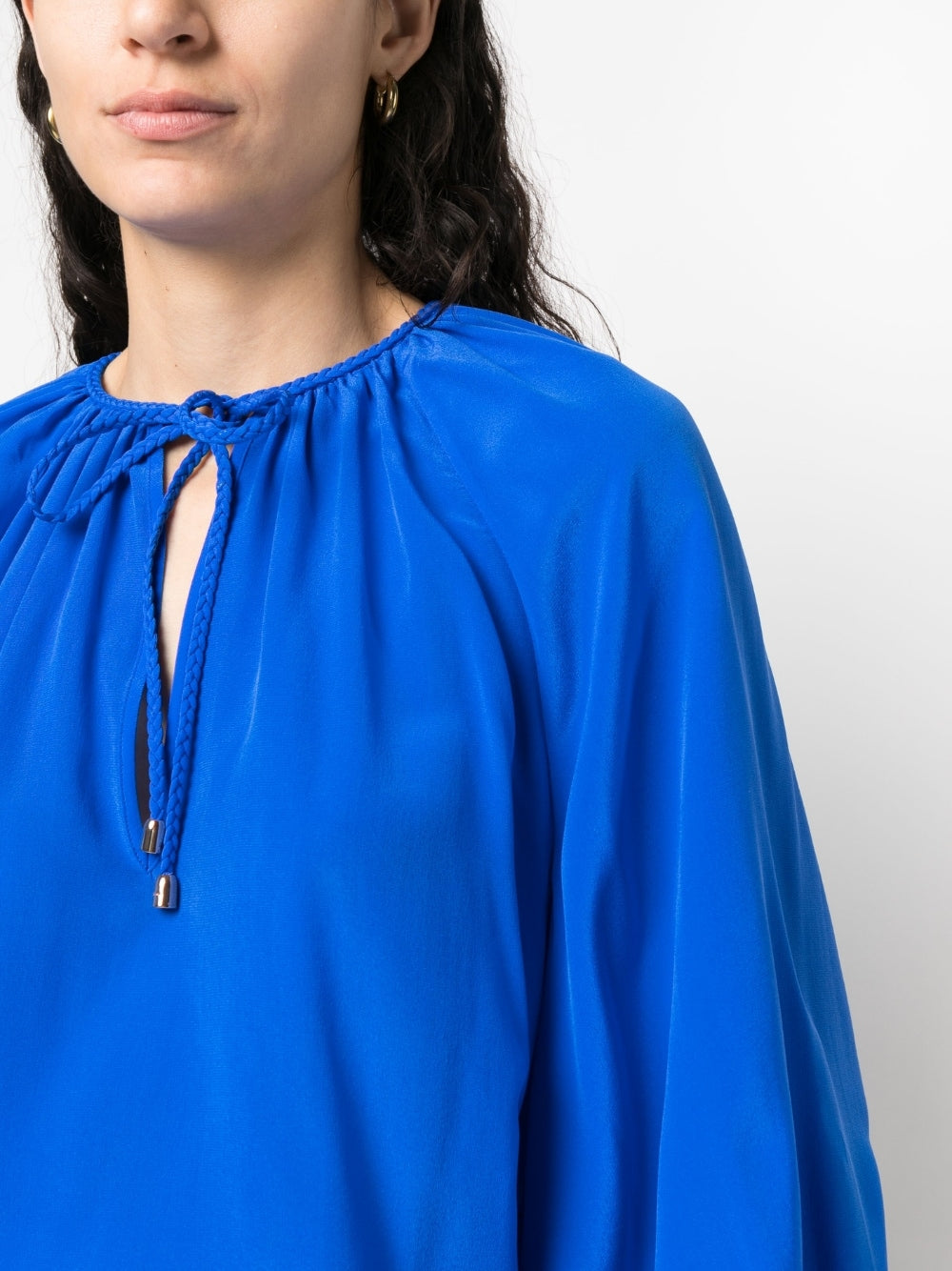 Phaeonia Top Blue silk blouse