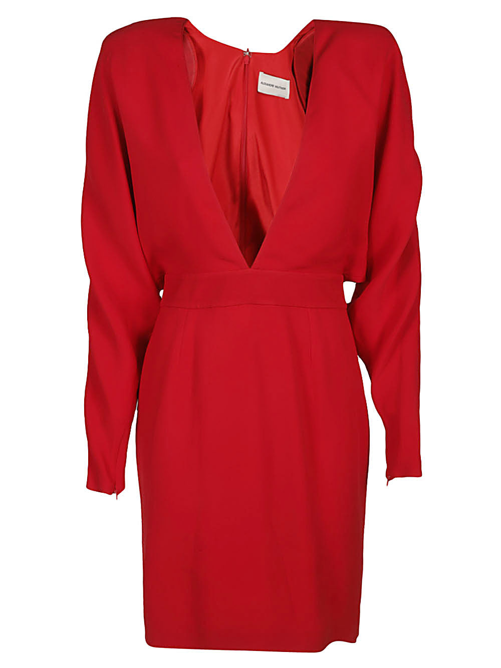 Alexandre Vauthier Dresses Red — Plunging V‑Neck Evening Dress