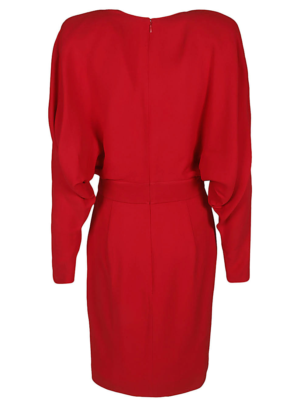 Alexandre Vauthier Dresses Red — Plunging V‑Neck Evening Dress