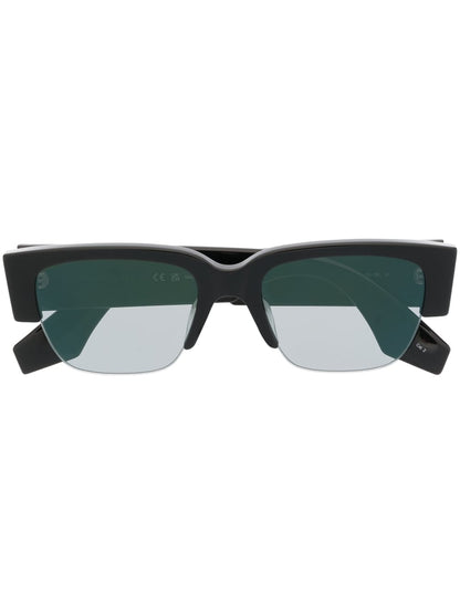 Alexander McQueen Sunglasses — Black with Blue Tinted Lenses