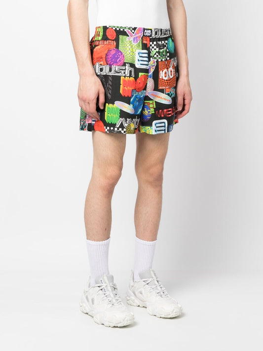 Ambush MultiColour Cotton‑Lyocell Shorts — Thigh‑Length Comfort