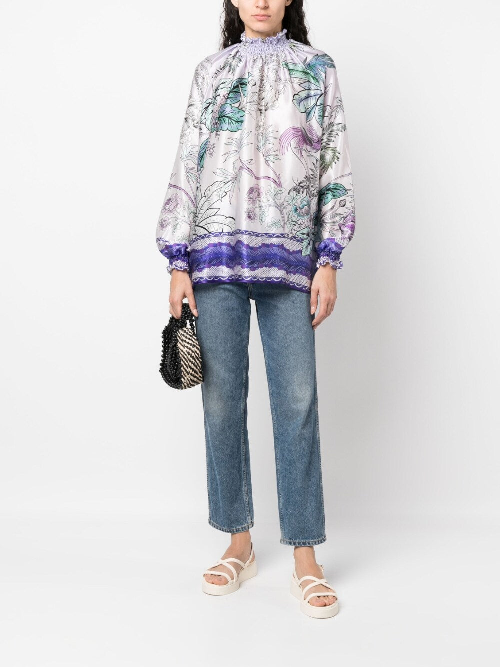 F.R.S . Coats Lilac silk palazzo