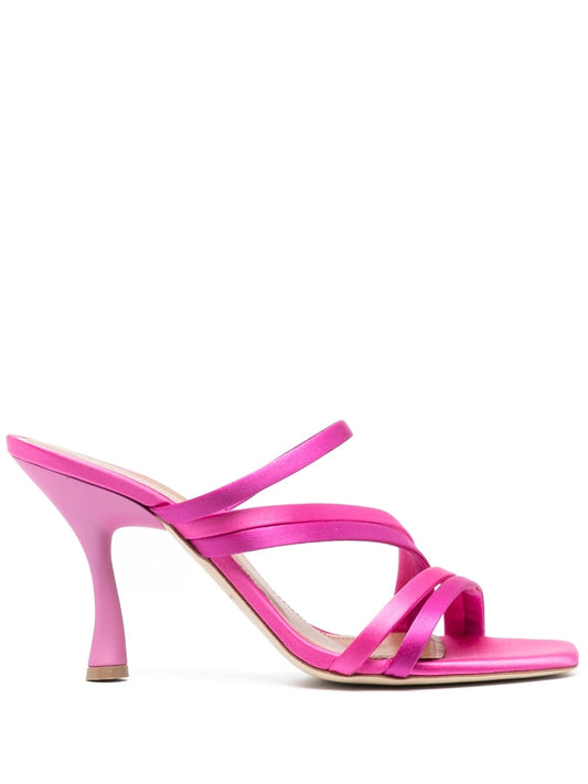 Sandales à talons roses Malone Souliers en cuir de veau