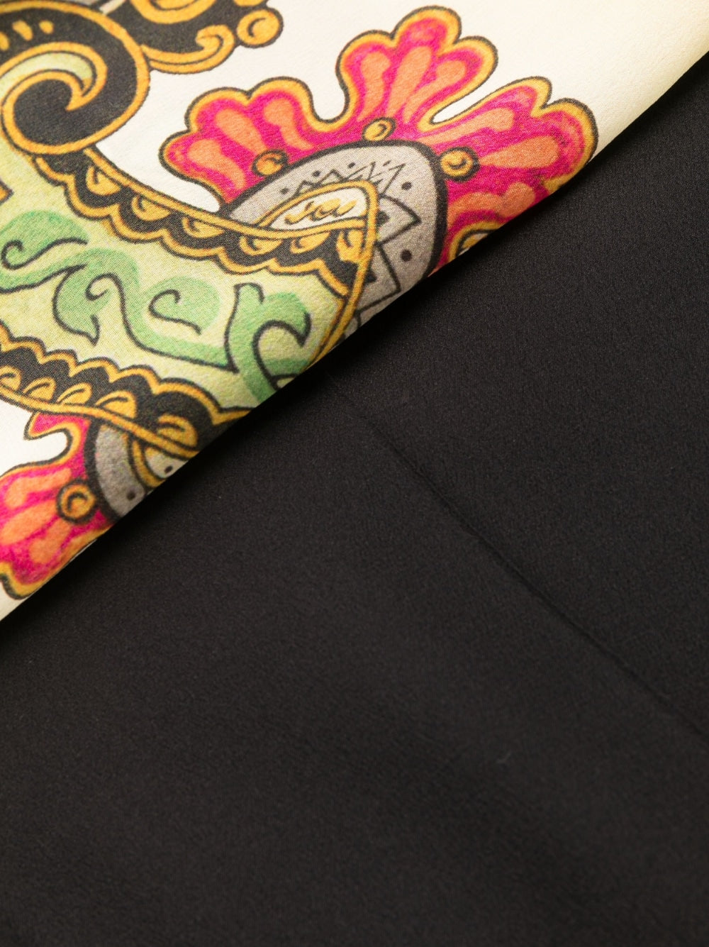 Etro Black Silk Straight‑Leg Trousers