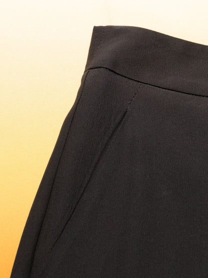 Etro Black Silk Straight‑Leg Trousers