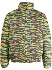 Veste matelassée en jacquard camouflage vert Erl Coats
