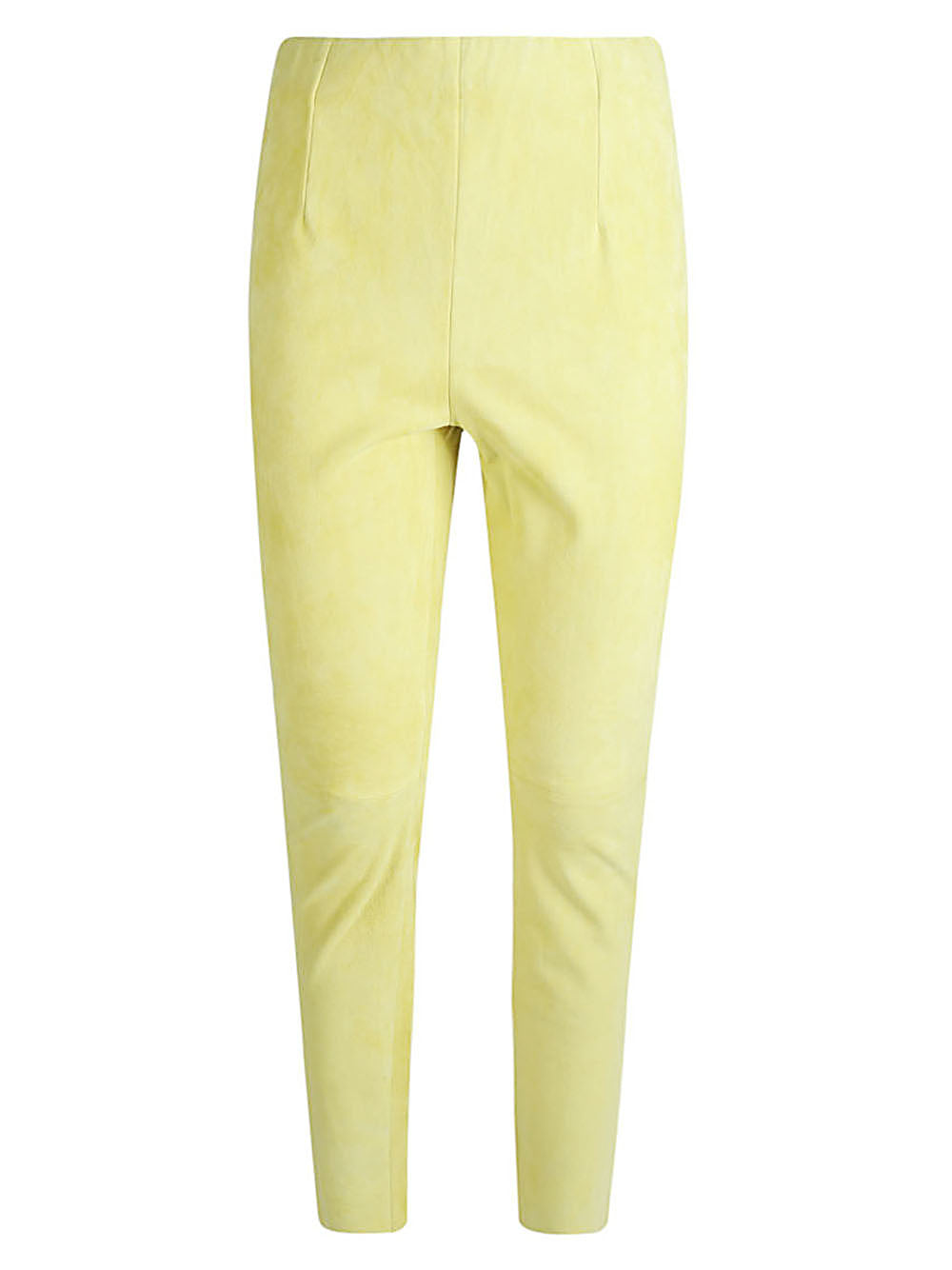 Via Masini 80 Trousers Yellow suede slim fit
