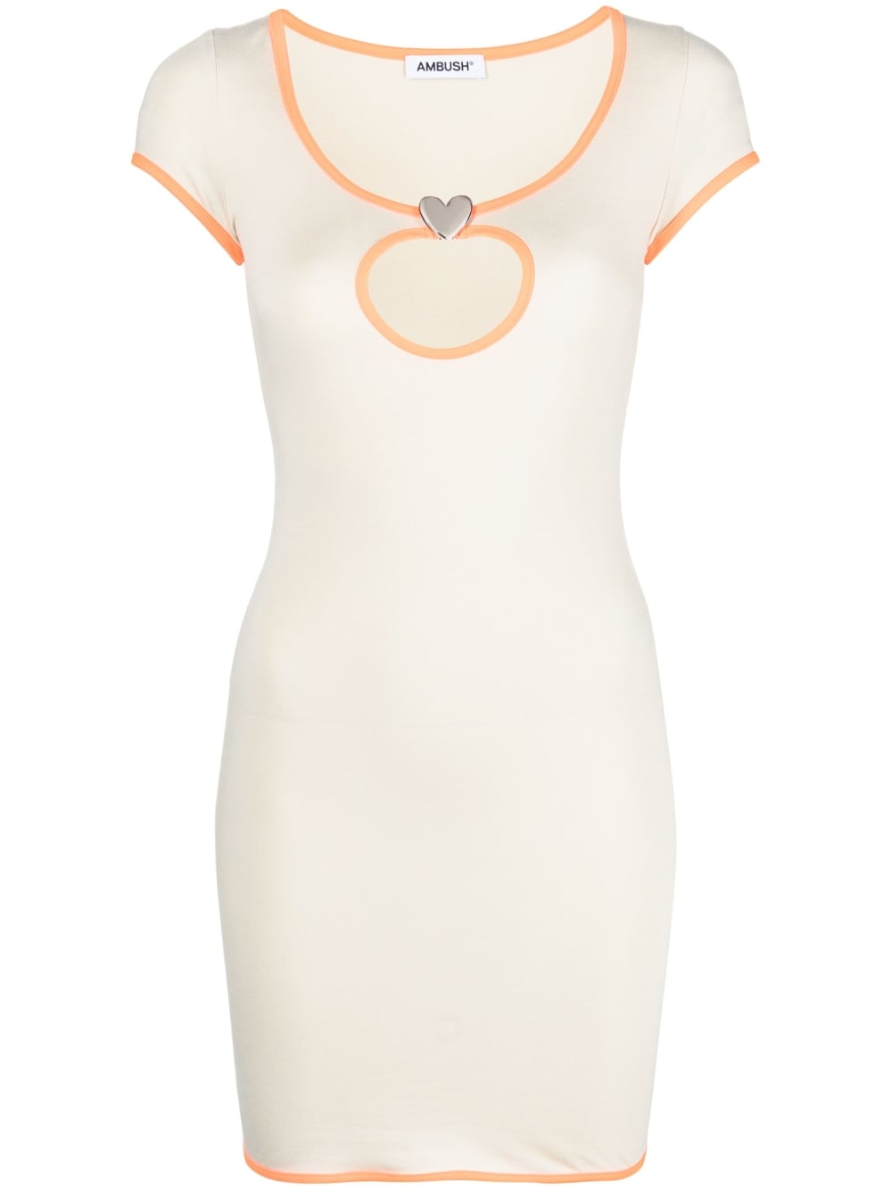 Vestido mini de camiseta blanca con aberturas Ambush Dresses