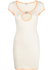 Vestido mini de camiseta blanca con aberturas Ambush Dresses
